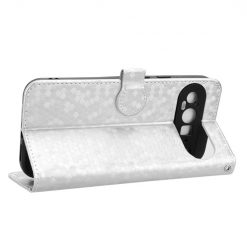 Kryty na mobil | Peňaženkové puzdro Honeycomb Dot Texture Case strieborné – Google Pixel 9 Pro | Kryty na mobil