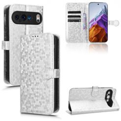Kryty na mobil | Peňaženkové puzdro Honeycomb Dot Texture Case strieborné – Google Pixel 9 Pro XL | Kryty na mobil