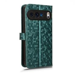 Kryty na mobil | Peňaženkové puzdro Honeycomb Dot Texture Case zelené – Google Pixel 9 Pro XL | Kryty na mobil