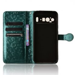 Kryty na mobil | Peňaženkové puzdro Honeycomb Dot Texture Case zelené – Google Pixel 9 Pro XL | Kryty na mobil