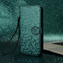 Peňaženkové puzdro Honeycomb Dot Texture Case zelené – Huawei Nova 12i | Kryty na mobil Kryty na mobil | Peňaženkové puzdro Honeycomb Dot Texture Case zelené – Huawei Nova 12i | Kryty na mobil