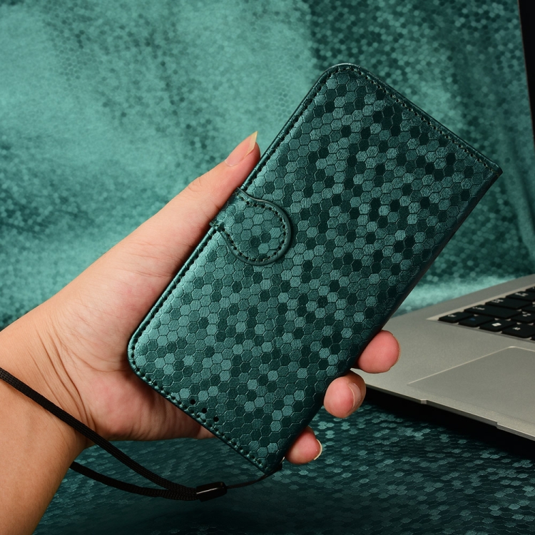 Peňaženkové puzdro Honeycomb Dot Texture Case zelené – Huawei Nova 12i | Kryty na mobil Kryty na mobil | Peňaženkové puzdro Honeycomb Dot Texture Case zelené – Huawei Nova 12i | Kryty na mobil