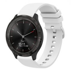Remienok Solid Wristband biely pre Garmin Vivomove 3 (20mm)