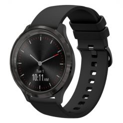 Kryty na mobil | Remienok Solid Wristband čierny pre Garmin Vivomove 3 (20mm) | Kryty na mobil