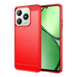 Kryty na mobil | Zadný kryt Carbon červený – Realme C61 | Kryty na mobil