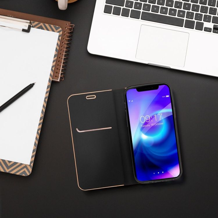 Knižkové puzdro Luna Book čierne – Apple iPhone 16 Plus | Kryty na mobil Kryty na mobil | Knižkové puzdro Luna Book čierne – Apple iPhone 16 Plus | Kryty na mobil