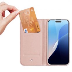 Peňaženkové puzdro Dux Ducis Skin Pro ružové – Apple iPhone 16 Pro Max | Kryty na mobil Kryty na mobil | Peňaženkové puzdro Dux Ducis Skin Pro ružové – Apple iPhone 16 Pro Max | Kryty na mobil