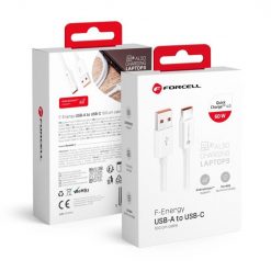 Dátový kábel Forcell F-ENERGY C336 USB-A na USB-C QC4.0 3A 60W 1m biely