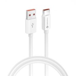 Kryty na mobil | Dátový kábel Forcell F-ENERGY C336 USB-A na USB-C QC4.0 3A 60W 1m biely | Kryty na mobil