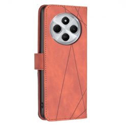 Knižkové puzdro Rhombus hnedé – Xiaomi Redmi 14C / Poco C75 | Kryty na mobil Kryty na mobil | Knižkové puzdro Rhombus hnedé – Xiaomi Redmi 14C / Poco C75 | Kryty na mobil