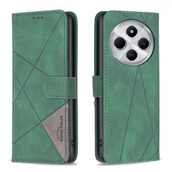 Knižkové puzdro Rhombus zelené – Xiaomi Redmi 14C / Poco C75 | Kryty na mobil Kryty na mobil | Knižkové puzdro Rhombus zelené – Xiaomi Redmi 14C / Poco C75 | Kryty na mobil