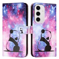 Knižkové puzdro Trendy Colored case Baby panda – Samsung Galaxy S24 FE