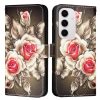 Kryty na mobil | Peňaženkové puzdro Embossing Pattern Slnečnica ružové – Samsung Galaxy S24 FE | Kryty na mobil