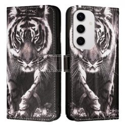 Kryty na mobil | Knižkové puzdro Trendy Colored case Tiger – Samsung Galaxy S24 FE | Kryty na mobil
