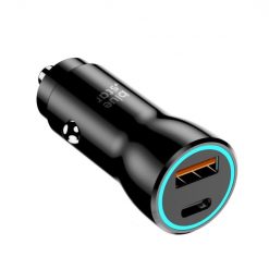 Kryty na mobil | Nabíjačka do auta Blue Star 3A 25W USB-C + USB-A PD QC3.0 AFC PPS čierna | Kryty na mobil