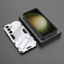 Kryty na mobil | Odolný Kryt Punk armor case biely – Samsung Galaxy S24 FE | Kryty na mobil