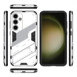Kryty na mobil | Odolný Kryt Punk armor case biely – Samsung Galaxy S24 FE | Kryty na mobil
