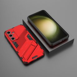 Kryty na mobil | Odolný Kryt Punk armor case červený – Samsung Galaxy S24 FE | Kryty na mobil