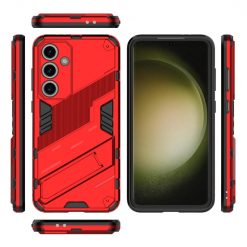 Kryty na mobil | Odolný Kryt Punk armor case červený – Samsung Galaxy S24 FE | Kryty na mobil