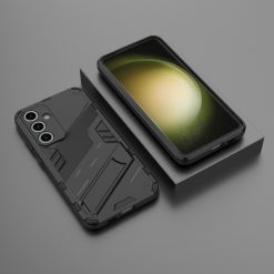 Kryty na mobil | Odolný Kryt Punk armor case čierny – Samsung Galaxy S24 FE | Kryty na mobil