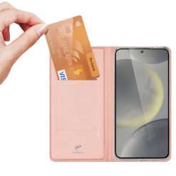 Peňaženkové puzdro Dux Ducis Skin Pro ružové – Samsung Galaxy S24 FE | Kryty na mobil Kryty na mobil | Peňaženkové puzdro Dux Ducis Skin Pro ružové – Samsung Galaxy S24 FE | Kryty na mobil