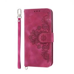 Kryty na mobil | Samsung Galaxy A16 4G/5G / Samsung Galaxy A17 5G Peňaženkové puzdro Embossing Pattern Flowery Mandala bordové | Kryty na mobil