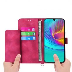 Kryty na mobil | Samsung Galaxy A16 4G/5G / Samsung Galaxy A17 5G Peňaženkové puzdro Embossing Pattern Flowery Mandala bordové | Kryty na mobil