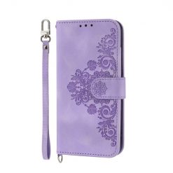 Kryty na mobil | Samsung Galaxy A16 4G/5G / Samsung Galaxy A17 5G Peňaženkové puzdro Embossing Pattern Flowery Mandala fialové | Kryty na mobil