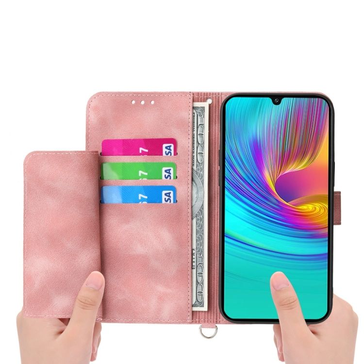 Samsung Galaxy A16 4G/5G / Samsung Galaxy A17 5G Peňaženkové puzdro Embossing Pattern Flowery Mandala ružové | Kryty na mobil Kryty na mobil | Samsung Galaxy A16 4G/5G / Samsung Galaxy A17 5G Peňaženkové puzdro Embossing Pattern Flowery Mandala ružové | Kryty na mobil