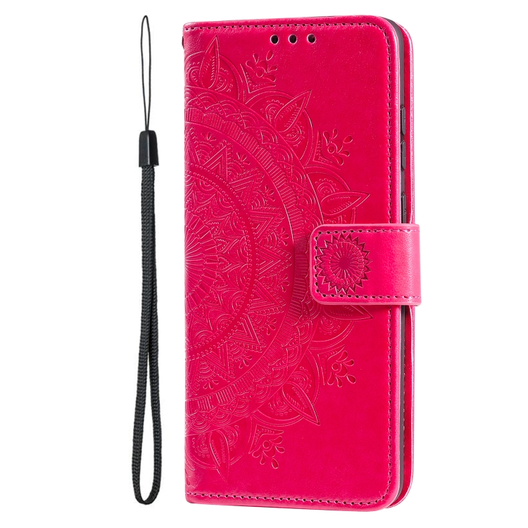 Peňaženkové puzdro Embossing Pattern Mandala Flower červené – Xiaomi 14T | Kryty na mobil Kryty na mobil | Peňaženkové puzdro Embossing Pattern Mandala Flower červené – Xiaomi 14T | Kryty na mobil