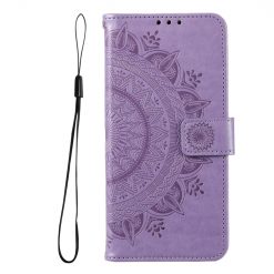 Peňaženkové puzdro Embossing Pattern Mandala Flower fialové – Xiaomi 14T Pro