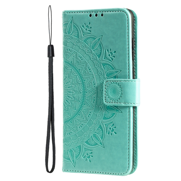 Peňaženkové puzdro Embossing Pattern Mandala Flower zelené – Xiaomi 14T Pro | Kryty na mobil Kryty na mobil | Peňaženkové puzdro Embossing Pattern Mandala Flower zelené – Xiaomi 14T Pro | Kryty na mobil