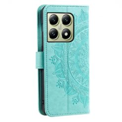 Peňaženkové puzdro Embossing Pattern Mandala Flower zelené – Xiaomi 14T Pro | Kryty na mobil Kryty na mobil | Peňaženkové puzdro Embossing Pattern Mandala Flower zelené – Xiaomi 14T Pro | Kryty na mobil