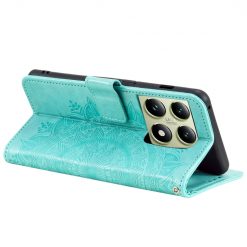 Peňaženkové puzdro Embossing Pattern Mandala Flower zelené – Xiaomi 14T Pro | Kryty na mobil Kryty na mobil | Peňaženkové puzdro Embossing Pattern Mandala Flower zelené – Xiaomi 14T Pro | Kryty na mobil