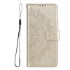 Kryty na mobil | Peňaženkové puzdro Embossing Pattern Mandala Flower sivé – Xiaomi 14T | Kryty na mobil