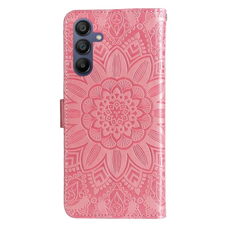 Samsung Galaxy A16 4G/5G / Samsung Galaxy A17 5G Peňaženkové puzdro Embossing Pattern Slnečnica ružové | Kryty na mobil Kryty na mobil | Samsung Galaxy A16 4G/5G / Samsung Galaxy A17 5G Peňaženkové puzdro Embossing Pattern Slnečnica ružové | Kryty na mobil