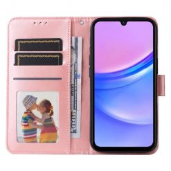 Samsung Galaxy A16 4G/5G / Samsung Galaxy A17 5G Peňaženkové puzdro Embossing Pattern Slnečnica ružové | Kryty na mobil Kryty na mobil | Samsung Galaxy A16 4G/5G / Samsung Galaxy A17 5G Peňaženkové puzdro Embossing Pattern Slnečnica ružové | Kryty na mobil