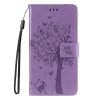 Kryty na mobil | Peňaženkové puzdro Embossing Pattern Strom a mačka modré – Xiaomi Redmi 14C / Poco C75 | Kryty na mobil