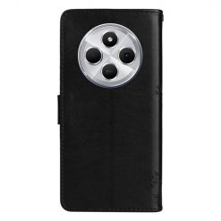 Kryty na mobil | Peňaženkové puzdro Embossing Pattern Strom a mačka čierne – Xiaomi Redmi 14C / Poco C75 | Kryty na mobil