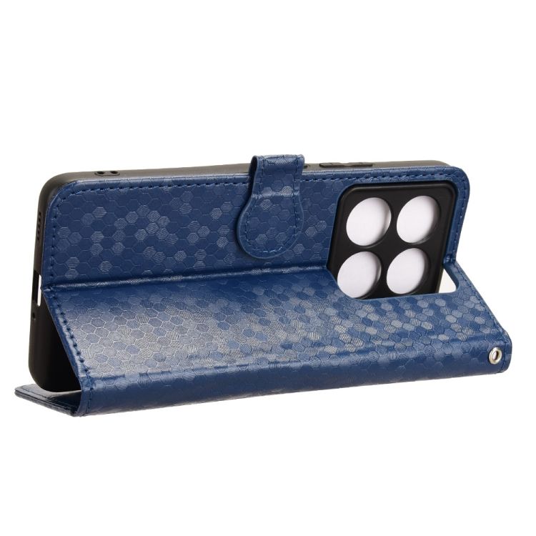 Peňaženkové puzdro Honeycomb Dot Texture Case modré – Xiaomi 14T | Kryty na mobil Kryty na mobil | Peňaženkové puzdro Honeycomb Dot Texture Case modré – Xiaomi 14T | Kryty na mobil