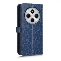Kryty na mobil | Peňaženkové puzdro Honeycomb Dot Texture Case modré – Xiaomi Redmi 14C / Poco C75 | Kryty na mobil