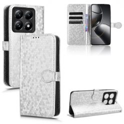 Peňaženkové puzdro Honeycomb Dot Texture Case strieborné – Xiaomi 14T | Kryty na mobil Kryty na mobil | Peňaženkové puzdro Honeycomb Dot Texture Case strieborné – Xiaomi 14T | Kryty na mobil