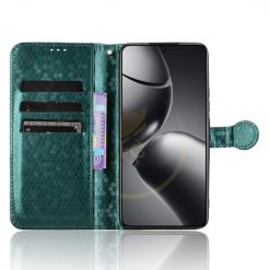Kryty na mobil | Peňaženkové puzdro Honeycomb Dot Texture Case zelené – Xiaomi 14T | Kryty na mobil