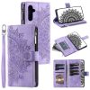 Kryty na mobil | Samsung Galaxy A16 4G/5G Peňaženkové puzdro Mandala zip case sivé | Kryty na mobil