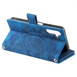Kryty na mobil | Samsung Galaxy A16 4G/5G Peňaženkové puzdro Mandala zip case modré | Kryty na mobil