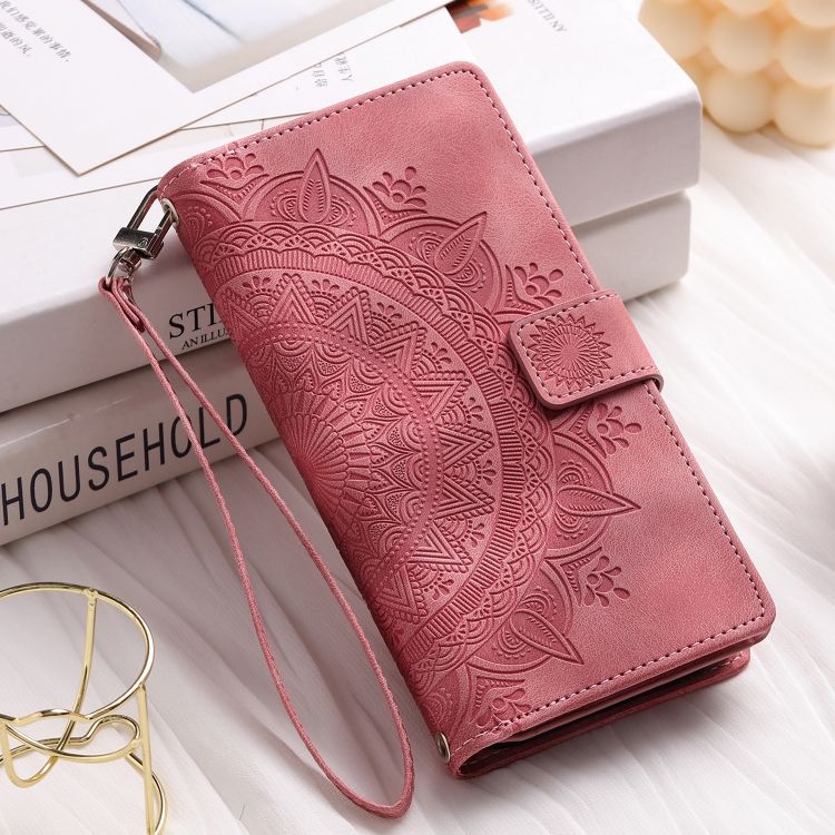 Samsung Galaxy A16 4G/5G Peňaženkové puzdro Mandala zip case ružové | Kryty na mobil Kryty na mobil | Samsung Galaxy A16 4G/5G Peňaženkové puzdro Mandala zip case ružové | Kryty na mobil