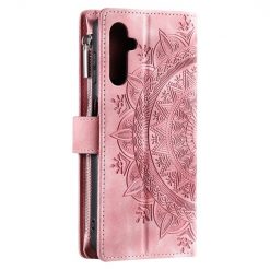 Samsung Galaxy A16 4G/5G Peňaženkové puzdro Mandala zip case ružové | Kryty na mobil Kryty na mobil | Samsung Galaxy A16 4G/5G Peňaženkové puzdro Mandala zip case ružové | Kryty na mobil