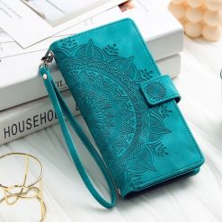 Samsung Galaxy A16 4G/5G Peňaženkové puzdro Mandala zip case zelené | Kryty na mobil Kryty na mobil | Samsung Galaxy A16 4G/5G Peňaženkové puzdro Mandala zip case zelené | Kryty na mobil