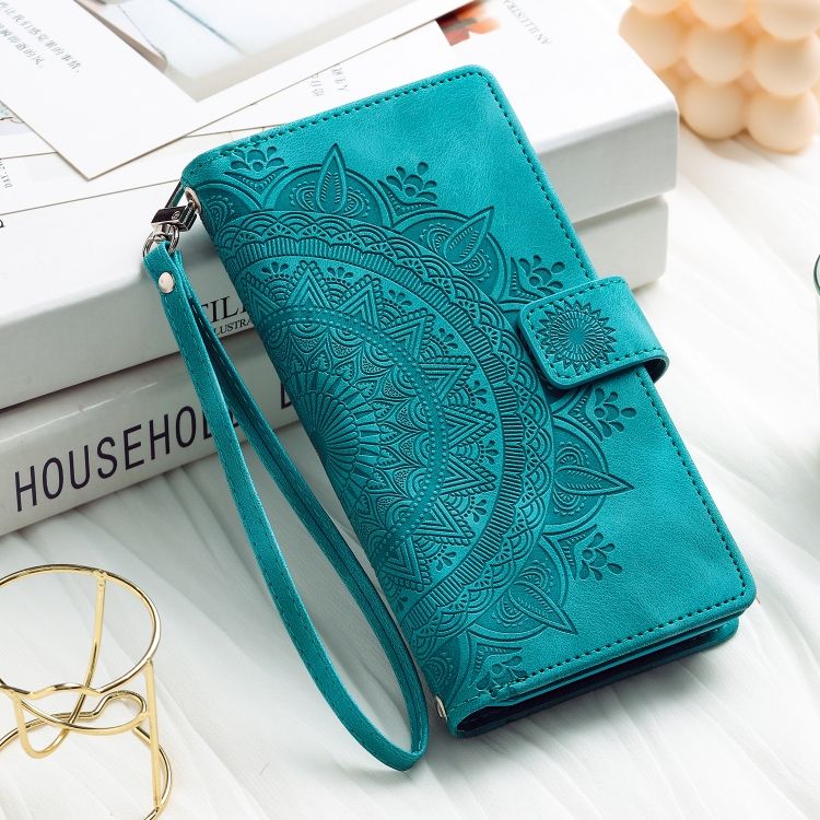 Samsung Galaxy A16 4G/5G Peňaženkové puzdro Mandala zip case zelené | Kryty na mobil Kryty na mobil | Samsung Galaxy A16 4G/5G Peňaženkové puzdro Mandala zip case zelené | Kryty na mobil