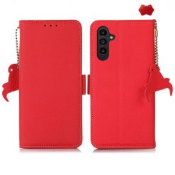 Kryty na mobil | Peňaženkové puzdro RFID Leather case červené – Samsung Galaxy S24 FE | Kryty na mobil